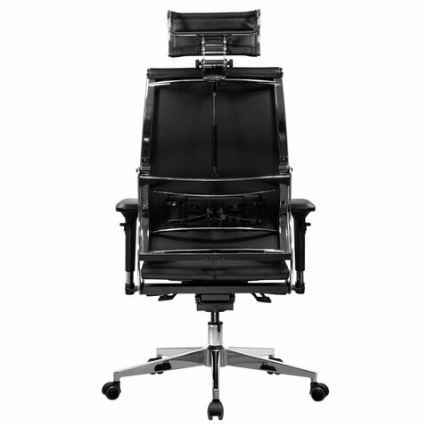 Кресло МЕТТА «YOGA» Y 2DM B2-10D2D-спинка3D-подголовник4D-подлокотникиэкокожачерное