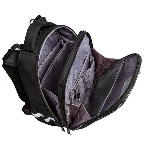 Ранец BRAUBERG SHINY, 2 отделения, «Tiger», СВЕТЯЩИЙСЯ РИСУНОК, 36×28х14 см