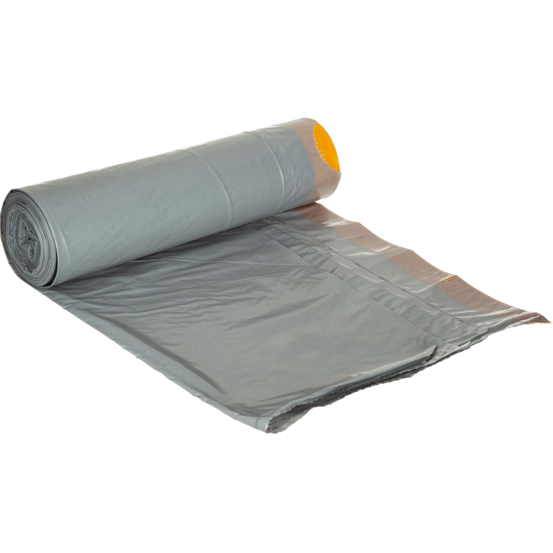 Мешки для мусора ПВД 70л с завязками 35мкм 10шт/рул серые 65×74см Премиум