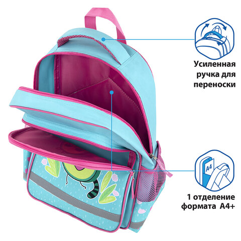 Рюкзак ПИФАГОР SCHOOL для начальной школы, «Avocat», 38×28×14 см