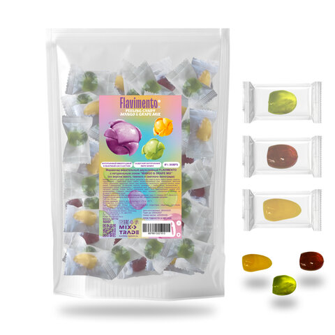 превью Мармелад жевательный FLAVIMENTO «Mango&Grape» с соком, Микс вкусов 500 г