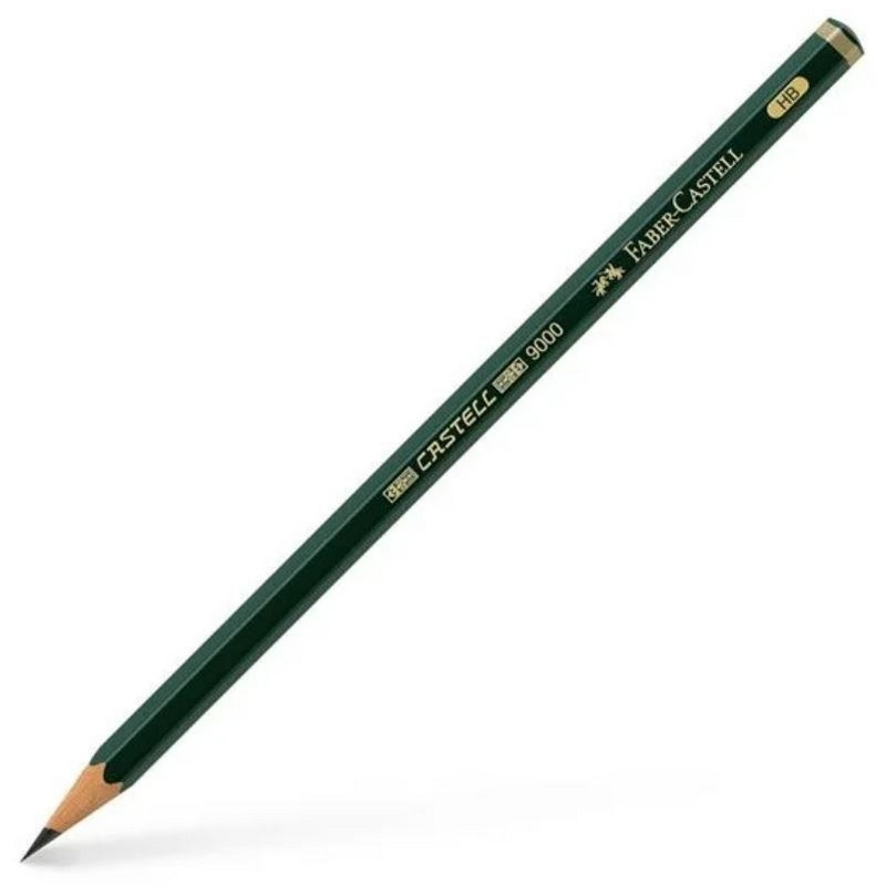 Набор карандашей чернографитных Faber-Castell 9000 HB-8B (6 штук в упаковке)