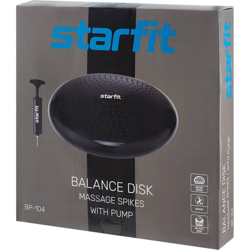 Диск балансировочный STARFIT BP-104 с насосом, массажн, лаймов, ЦБ-00002293