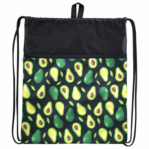 Мешок для обуви BRAUBERG БОЛЬШОЙс ручкойкарман на молниисетка51×41 см«Avocado»271058