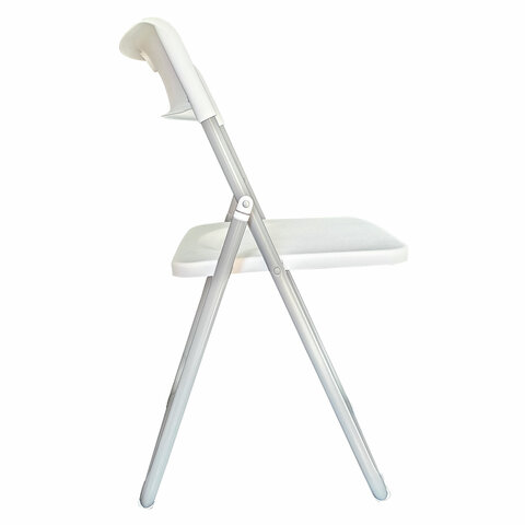 Стул складной BRABIX «Golf Lite CF-017»серебристый каркаспластик белый532896