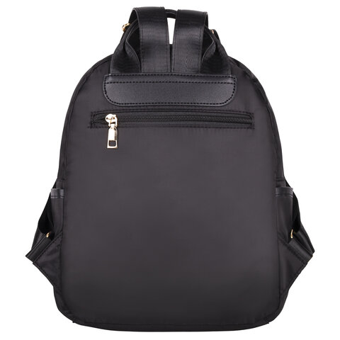 Рюкзак BRAUBERG PODIUM женский, нейлон, черный, 30×26х12 см