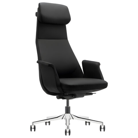 превью Кресло HAWASAN (ХАВАСАН) PREMIUM EX-840 STELLAR, синхромеханизм, алюминий, экокожа, черное