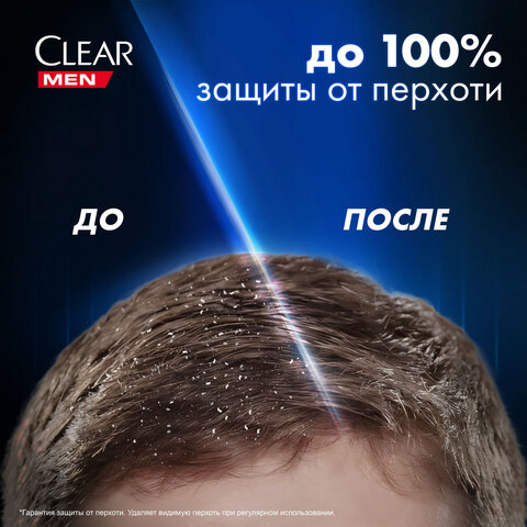 Шампунь против перхоти 400мл CLEAR MEN «Ледяная свежесть»ш/к 44466