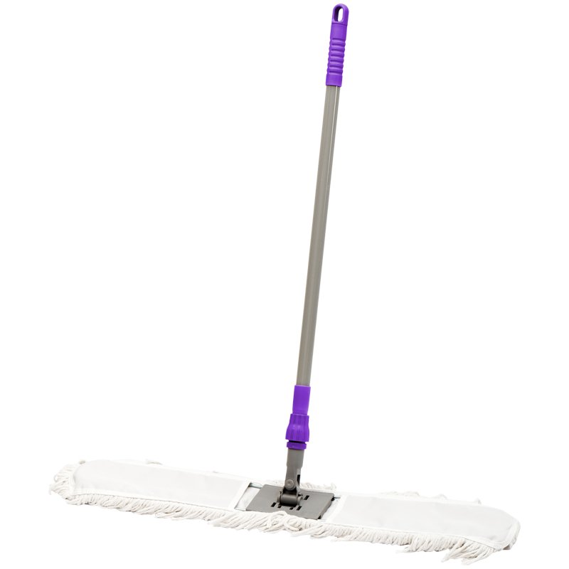 Швабра-рамка OfficeClean Professional, телеск. ручка из нерж. стали 125см, насадка МОП хлопок 80см