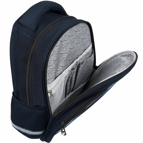 Рюкзак BRAUBERG OPTIMA, 2 отделения, с брелоком, «Night driver», 36×27х18 см