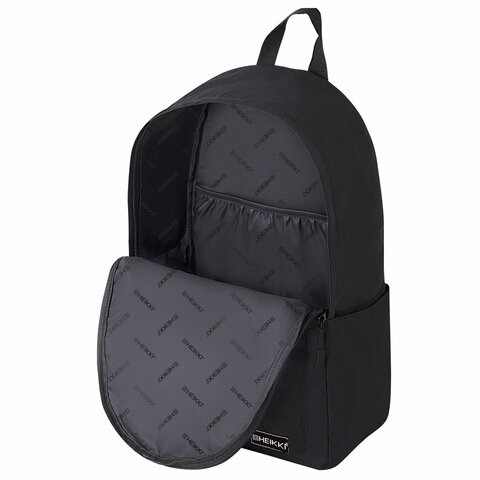 Рюкзак HEIKKI POSITIVE (ХЕЙКИ) универсальный, карман-антивор, Black, 42×28х14 см