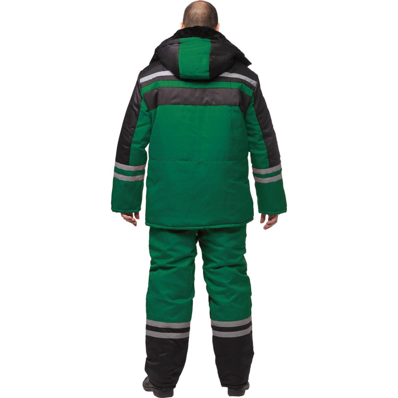 Костюм рабочий зимний муж з03-КПК зел/черн (р.60-62) 182-189