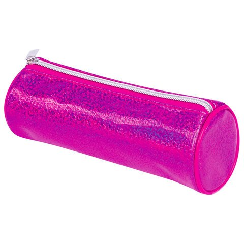 превью Пенал-тубус BRAUBERG, мягкий, «Glitter Pink», 20×7×7 см, 229017