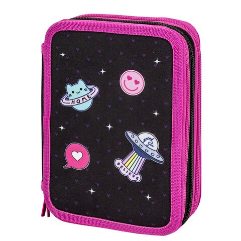 превью Пенал BRAUBERG, 3 отделения, полиэстер, 21×14 см, «Space sweets»