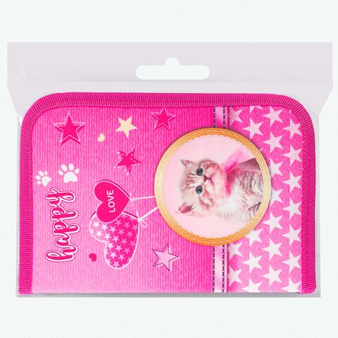 Пенал BRAUBERG1 отделение1 откидная планкаполиэстер21×14 см«Happy kitten»270308