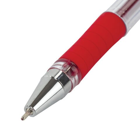 Ручка шариковая масляная с грипом BRAUBERG «Model-XL» ORIGINAL, КРАСНАЯ, узел 0.7 мм, линия письма 0.35 мм, 143244