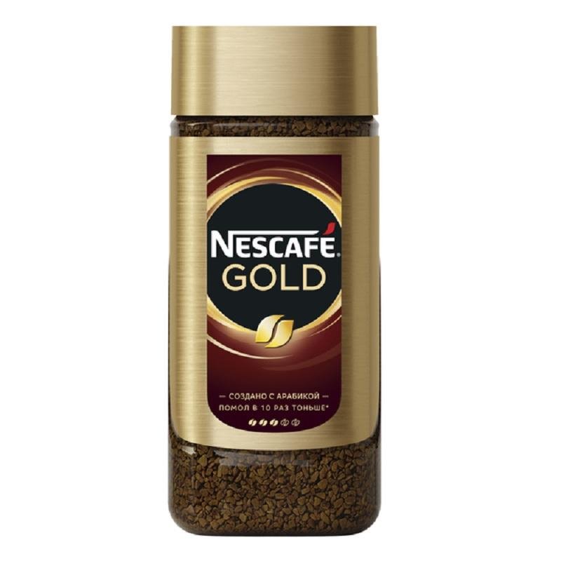 Кофе растворимый Nescafe Gold, 95г, сублимированный в стеклянной банке