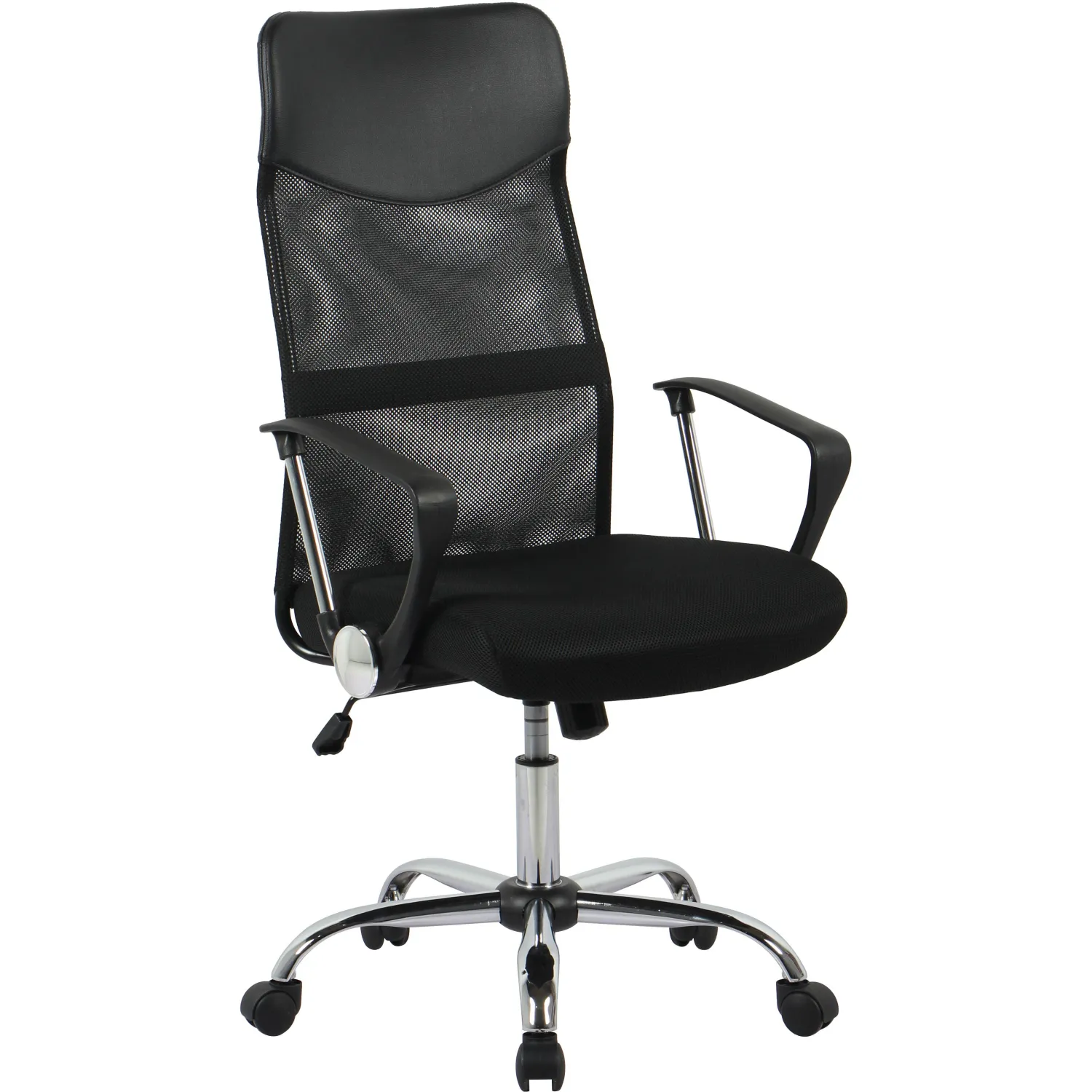 Кресло BN_Hg_EChair-588 TTW сетка/ткань/кожзам черный хром