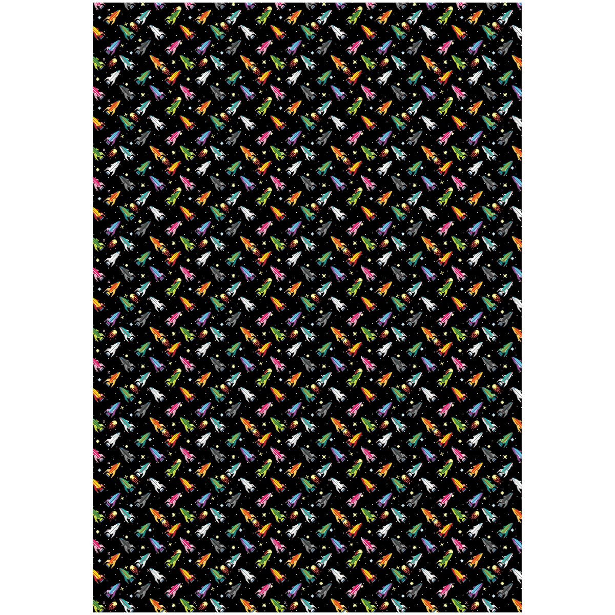 Упаковочная бумага глянц. 70×100см, MESHU «Полет в космос», 80г/м2