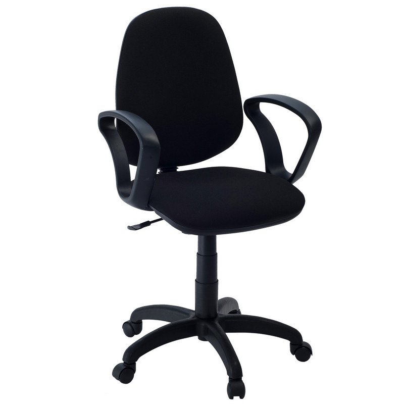превью Кресло для оператора Echair-322 черное (ткань/пластик)