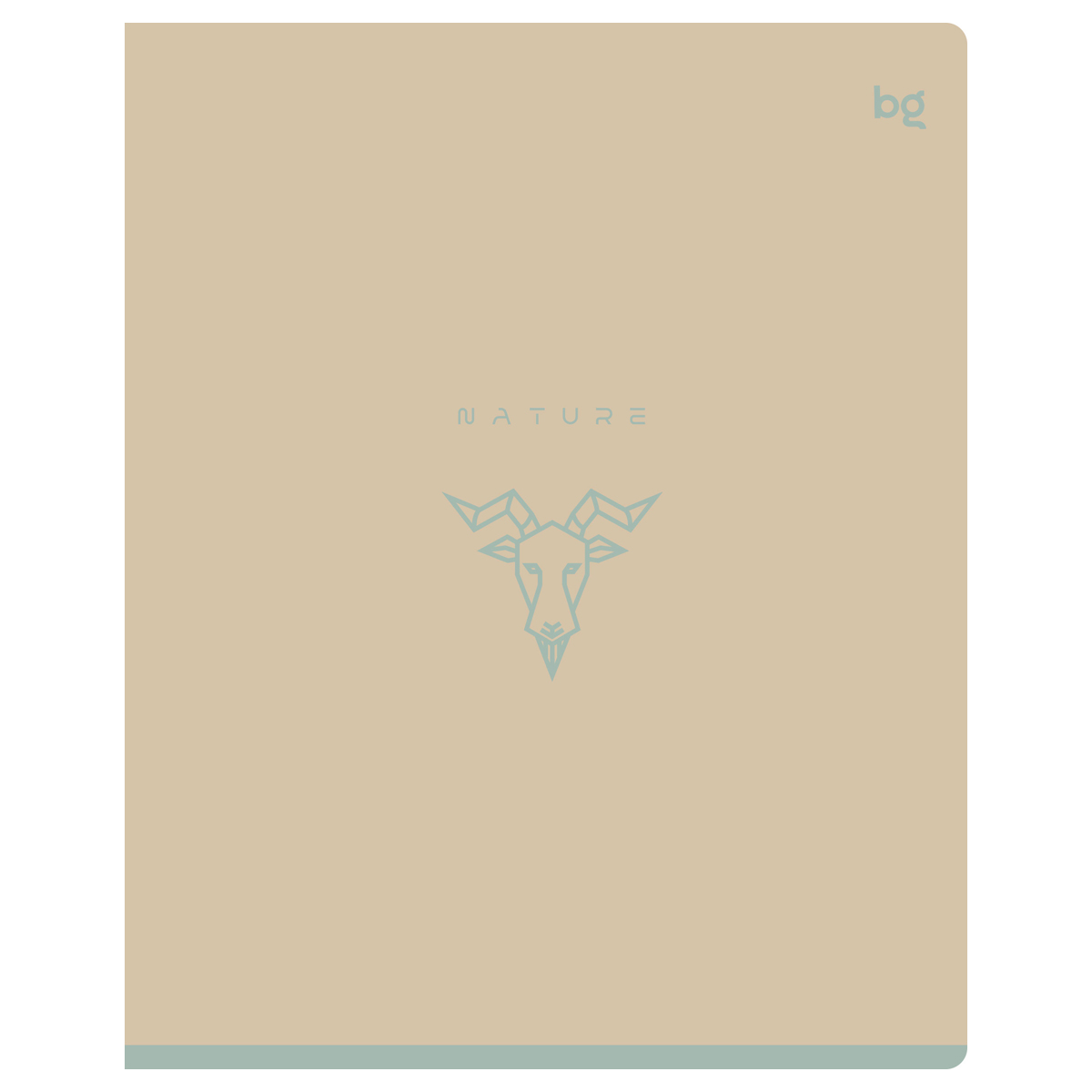 Тетрадь 48л., А5, клетка BG «Nature», soft-touch ламинация