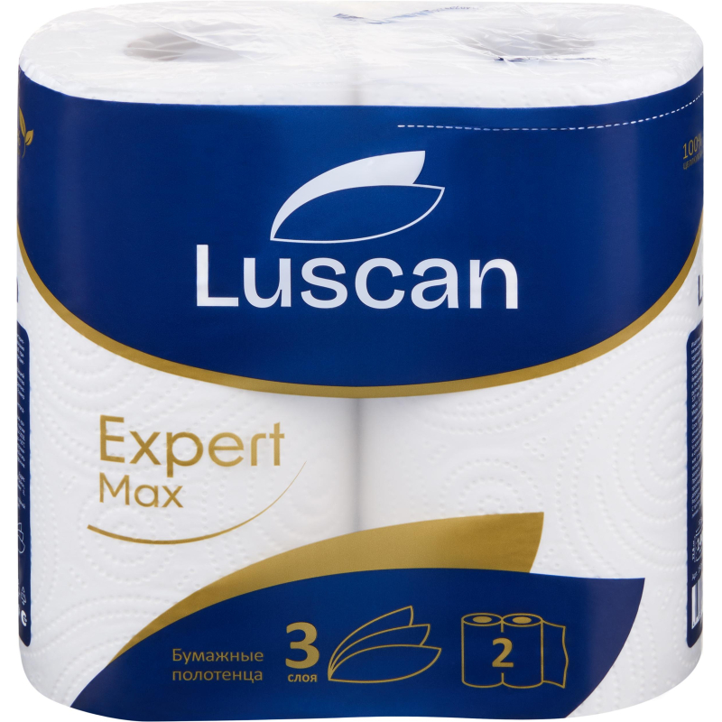 превью Полотенца бумажные Luscan Expert Max 3сл, 2рул/уп, 18м