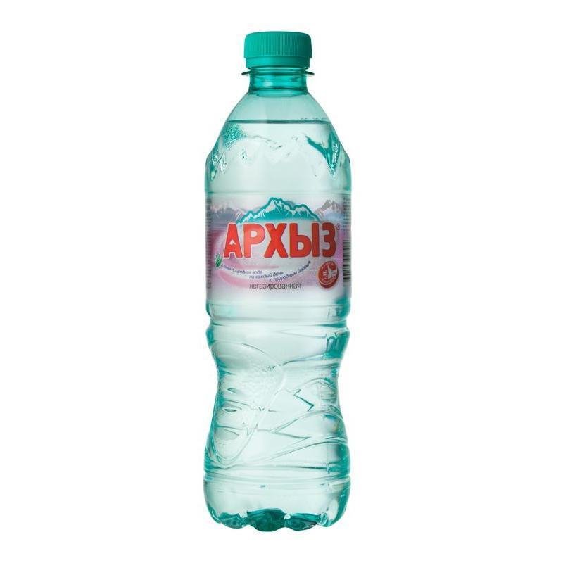 Вода минеральная Архыз негазированная 0.5 л (12 штук в упаковке)