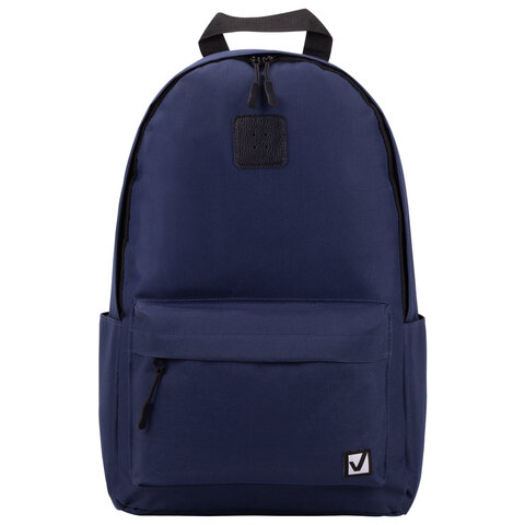 Рюкзак BRAUBERG POSITIVE универсальный, потайной карман, «Dark blue», 42×28х14 см