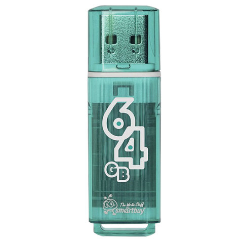 превью Флеш-память SmartBuy Glossy 64 Gb USB 2.0 зеленая
