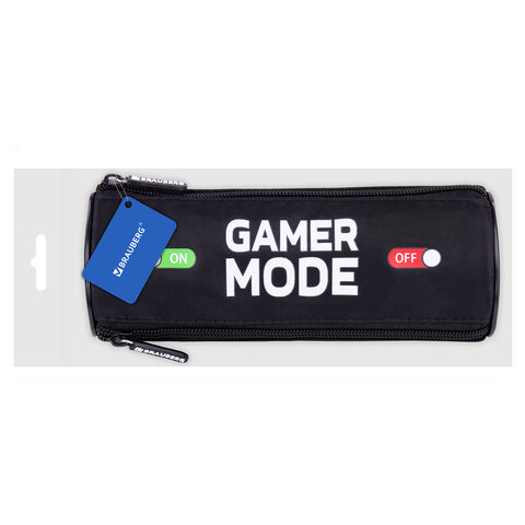 Пенал BRAUBERG, 3 отделения, нейлон, 21×7х7 см, «Gamer»