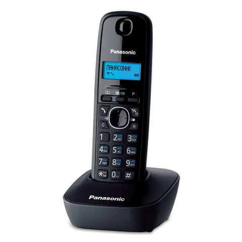 превью Радиотелефон PANASONIC KX-TG1611RUH, память 50 номеров, АОН, повтор, часы/будильник, серый
