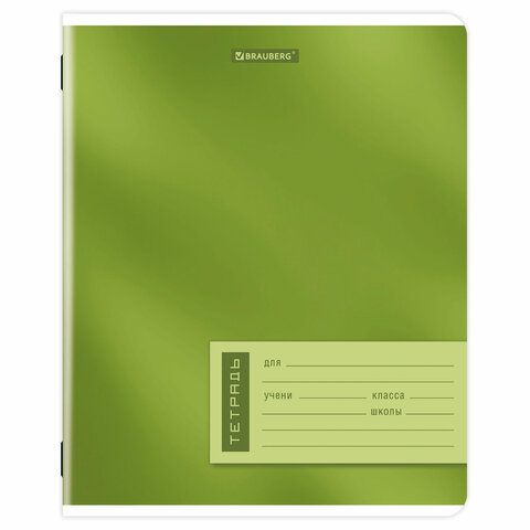 Тетрадь 18 л. BRAUBERG линия, обложка картон, ONE COLOUR