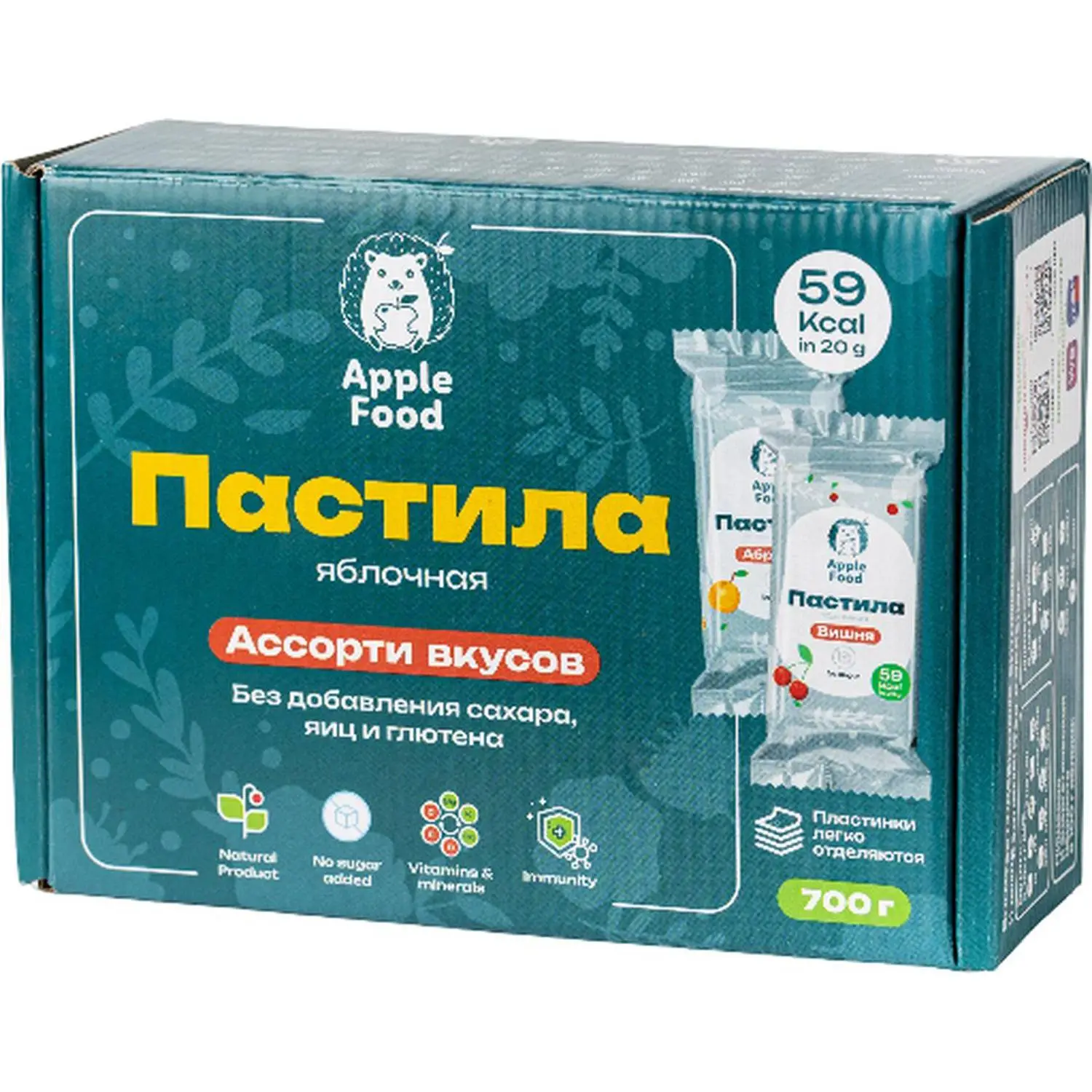 превью Пастила Apple Food в ас. слив_барб_груш_абрик_клуб_лес. яг_виш_ябл, 700г