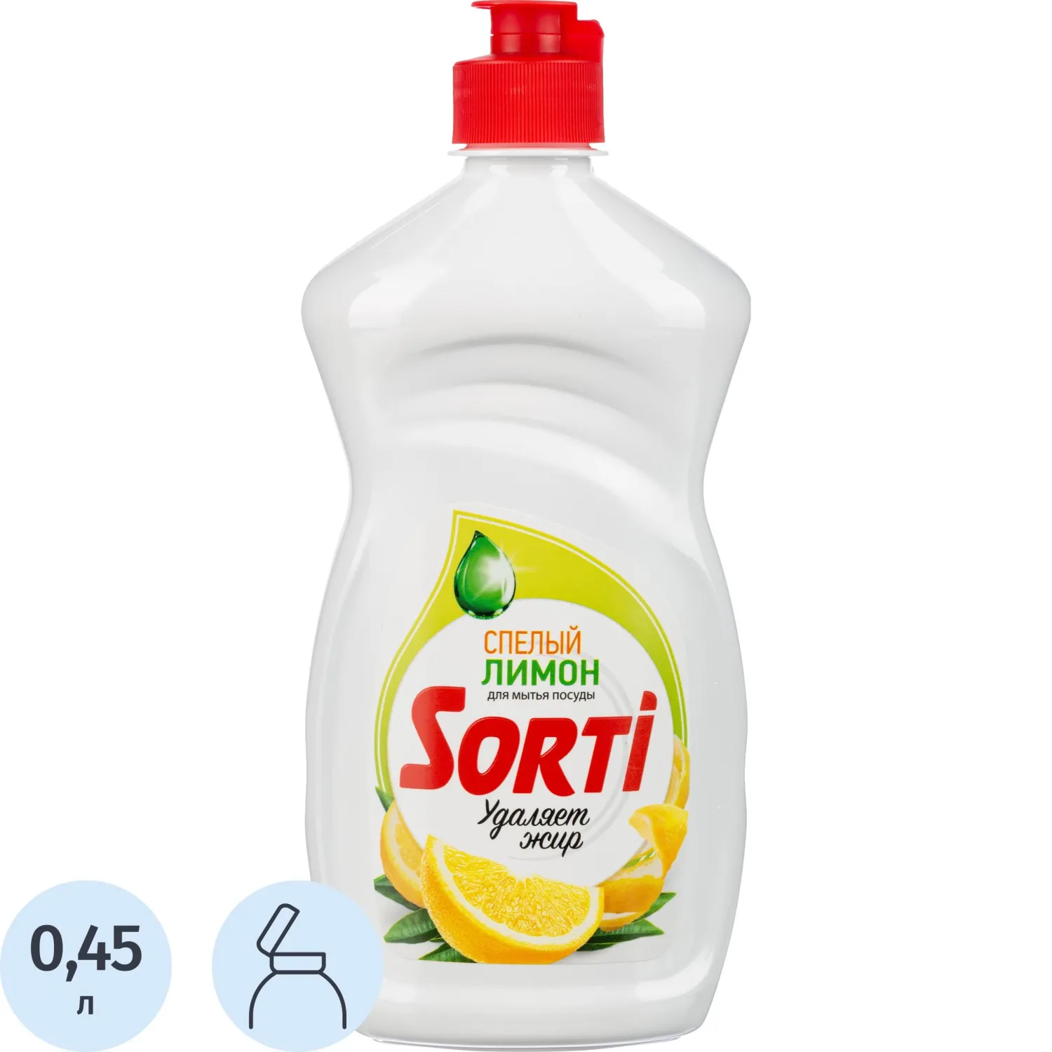 Средство для мытья посуды Sorti Спелый лимон гель 0.45 л