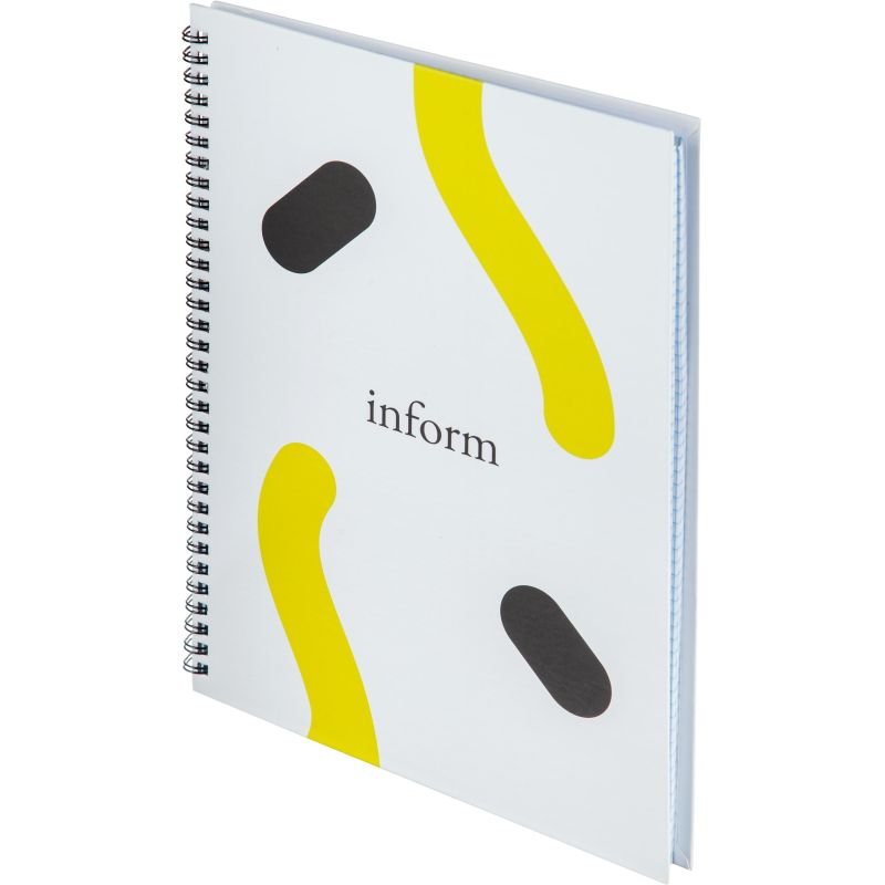 Бизнес-тетрадь Inform А4, 96л, клетка, тв. картон, мат. лам, черн. спираль