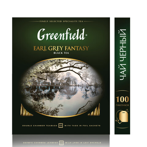 Чай Greenfield Earl Grey Fantasy черн.фольгир 100 пак/уп