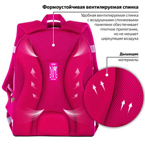 Ранец BRAUBERG KIDS START, 1 отделение, 2 кармана, «Anime style», 35×26х13 см