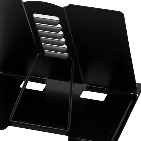 Подставка для книг и учебников BRAUBERG KIDS mini «Black», регулируемый угол наклона, металлическая