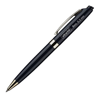 Ручка шариковая Attache Boss,черный корпус,цвет чернил-черный