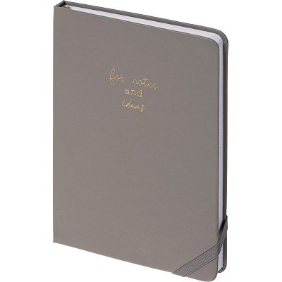 Ежедневник недатированный серый, А5.140×200мм, 136 л. ATTACHE