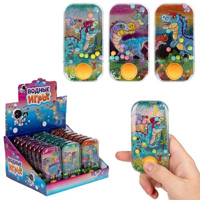 Водный тетрис мячики «Динозавры», 11.5×6х2 см, АССОРТИ 3 вида, дисплей, 1TOY