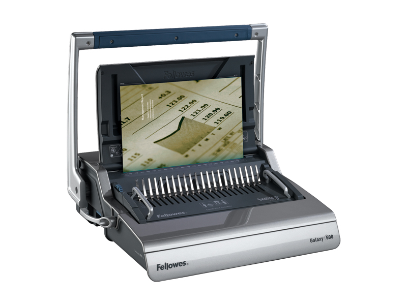 превью Брошюровщик Fellowes FS-56220 "Galaxy" пластиковая пружина, перфорация 28л., переплет 500л.