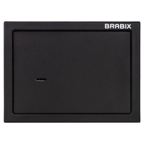 Сейф мебельный BRABIX «SF-230KL», 230×310×250 мм, ключевой замок, черный, 291146