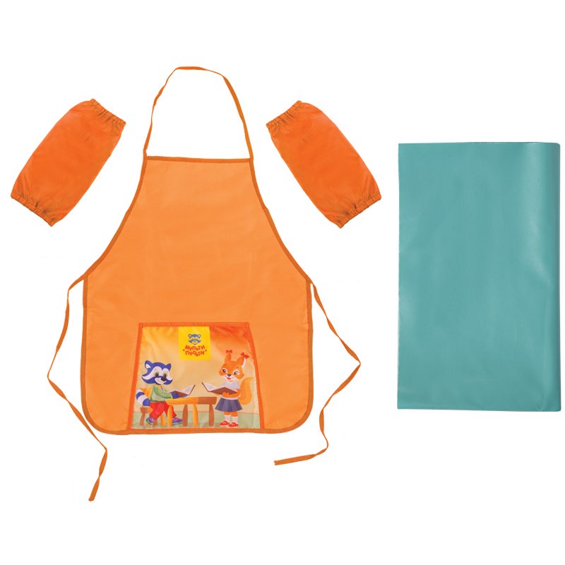 превью Набор для труда Мульти-Пульти «Приключения Енота», фартук, нарукавники, клеенка