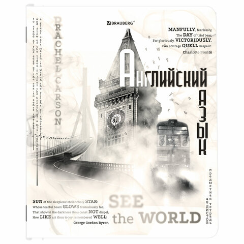 Тетради предметные, КОМПЛЕКТ 12 ПРЕДМЕТОВ, 48 л., матовая ламинация, BRAUBERG, «BLACK&WHITE»