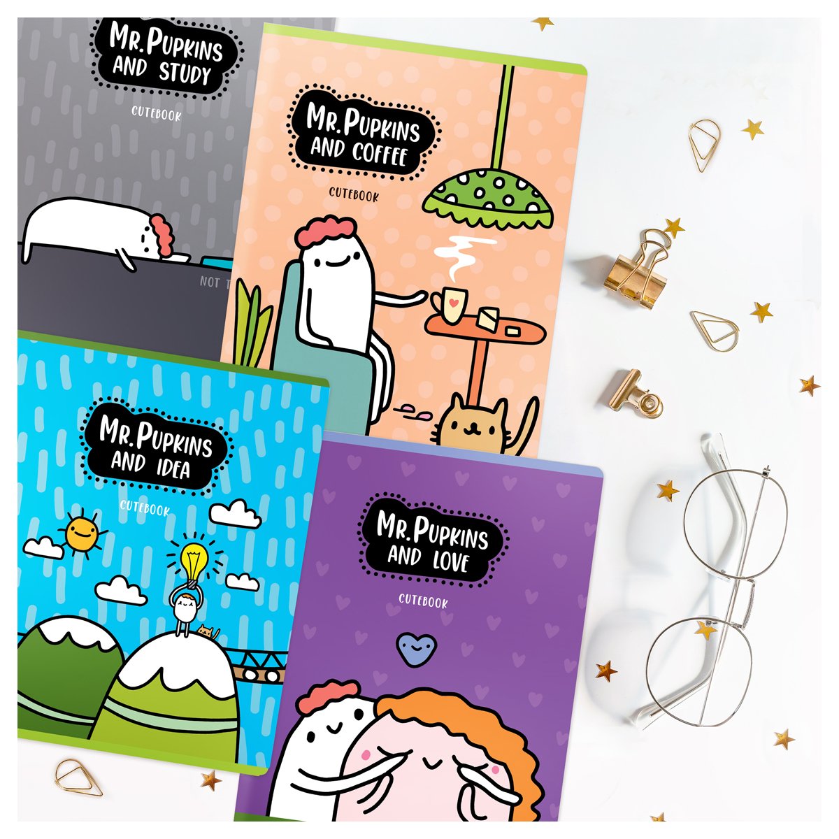 превью Тетрадь 48л., клетка MESHU «Mr. Pupkins», выб. лак, ТВИН-лак