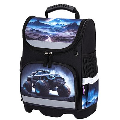 Ранец ЮНЛАНДИЯ WISE, 1 отделение, 3 кармана, устойчивое дно, Space driver, 37×29х15 см