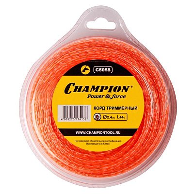 Леска Square Twist DUO 2.4 мм 44 м витой квадрат CHAMPION C5058
