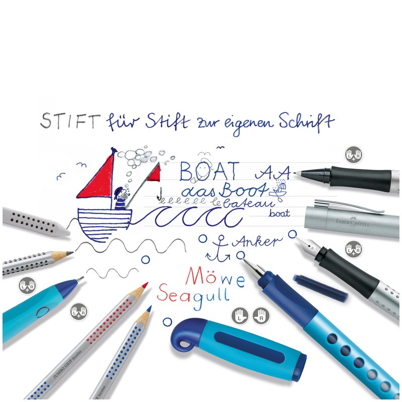 Карандаш ч/г Faber-Castell «Jumbo Grip » B, трехгран., утолщен., заточен. 