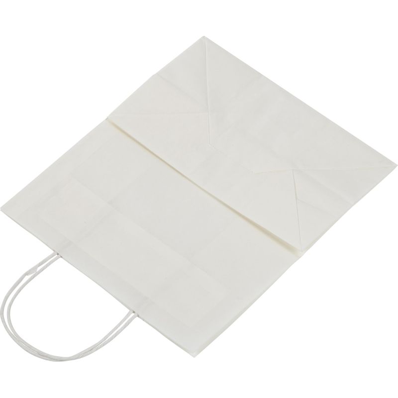 Пакет бумажный 240×140х280 мм, 80гр, с кручеными ручками, белый, 250шт/уп